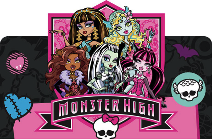 Imagen de los principales personajes de Monster High.