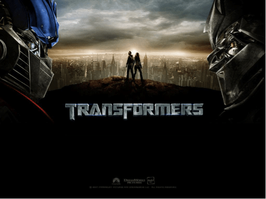 Escena de la película Transformers.