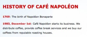 historia cafe napoleon