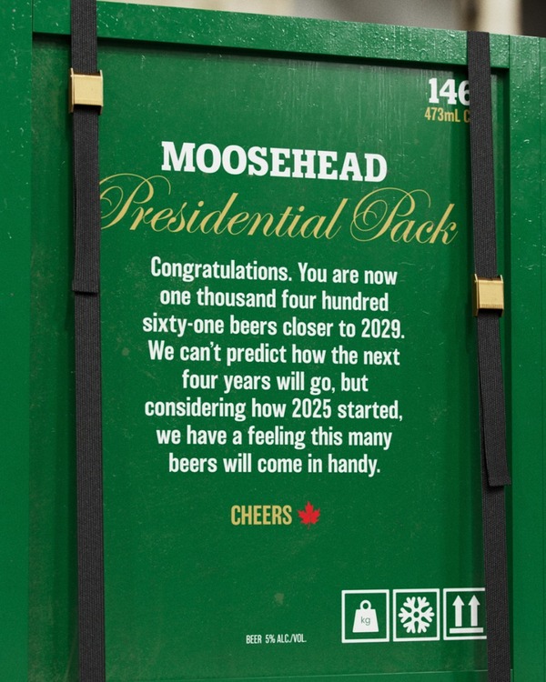 Detalle del pack de 1.461 cervezas de Moosehead Breweries. 