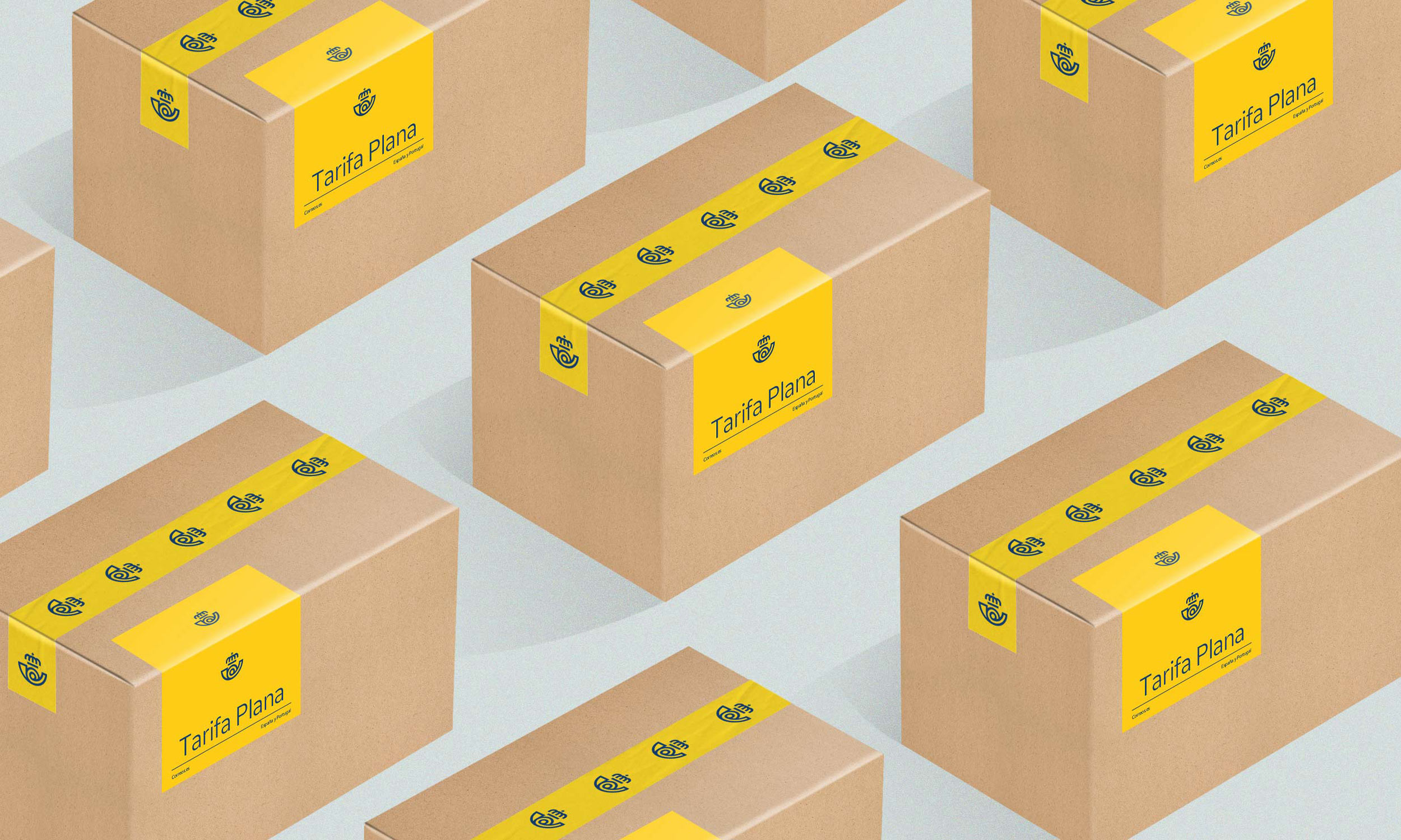 cajas Cajas con la etiqueta de correos